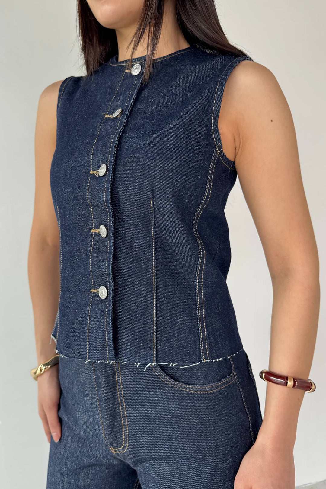 Routines Two Piece Denim Vest Set 0199 - ROUTINES