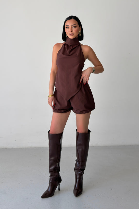 Routines Two Piece Short Set - Brown 5430 - ROUTINES