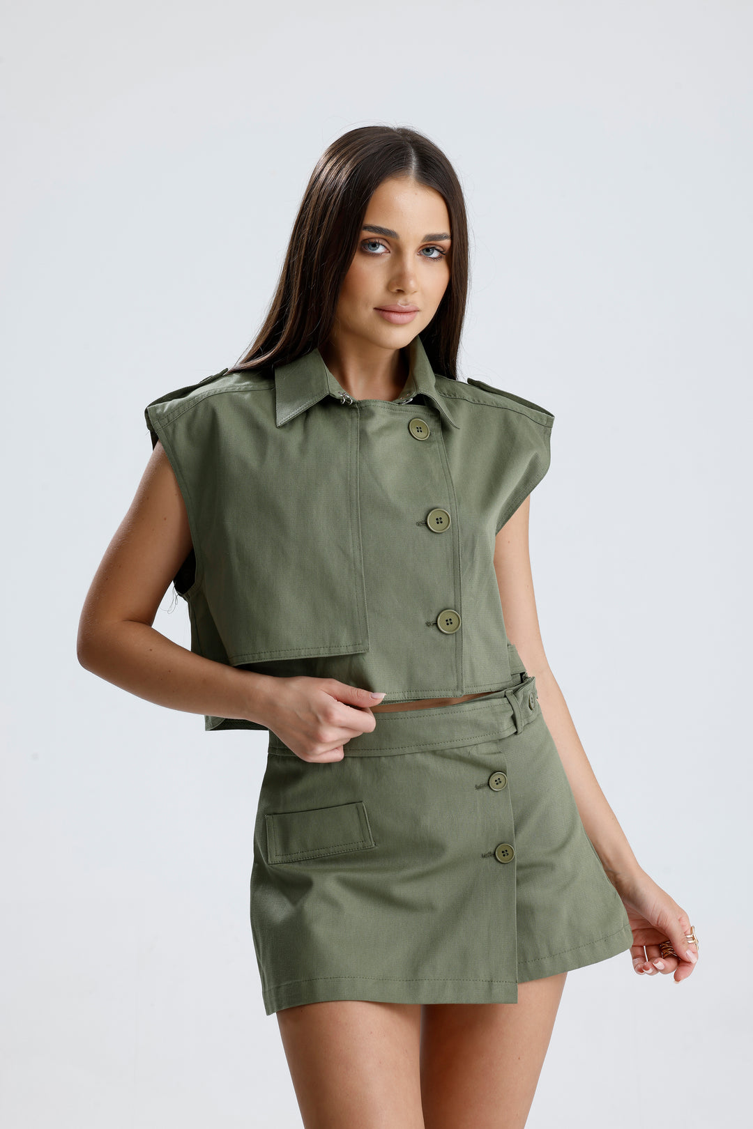 Routines Two Piece Skort Set - Army Green 25101 - ROUTINES