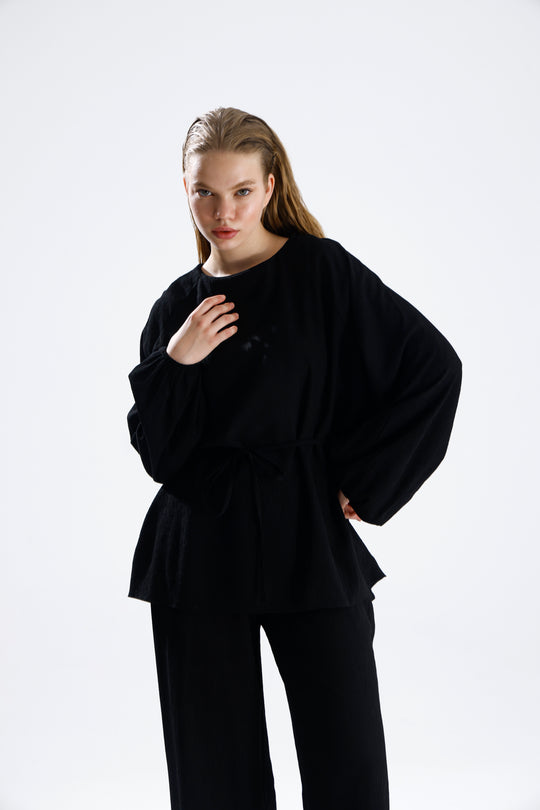 Routines Two Piece Tie Up Set - Black 4125 - ROUTINES