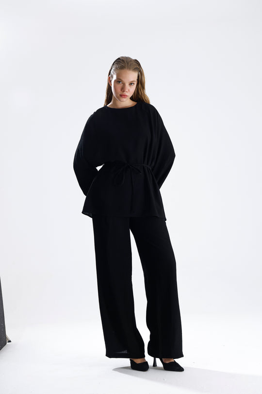 Routines Two Piece Tie Up Set - Black 4125 - ROUTINES