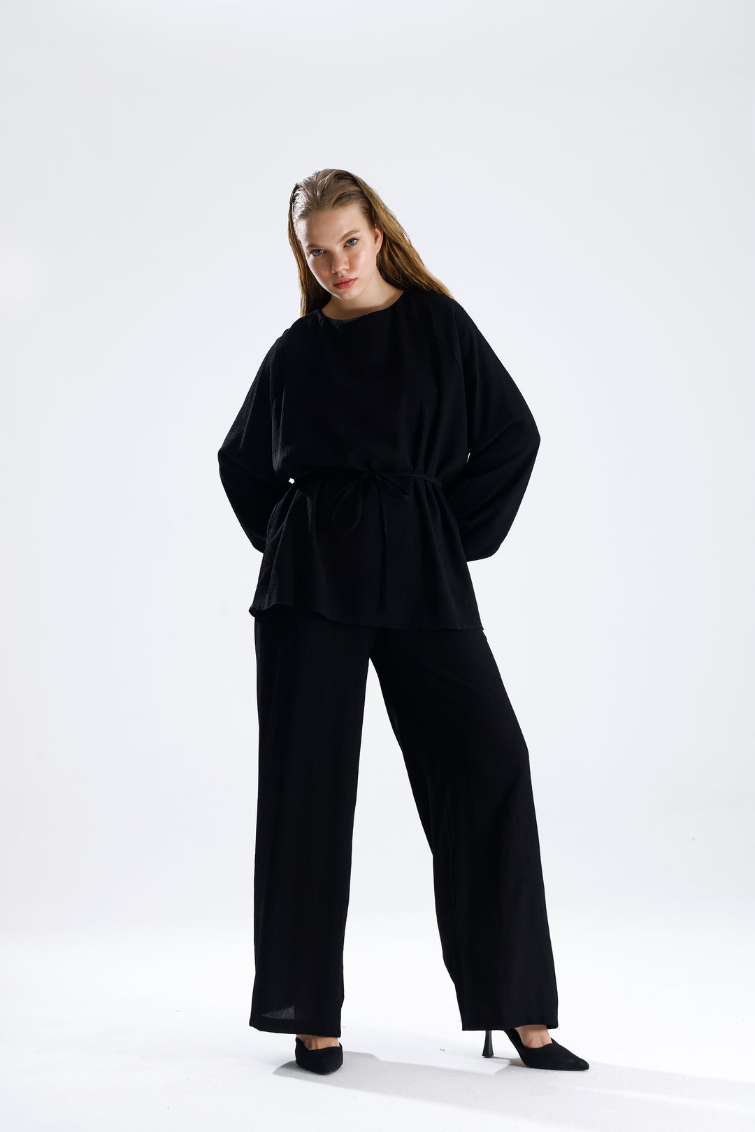 Routines Two Piece Tie Up Set - Black 4125 - ROUTINES