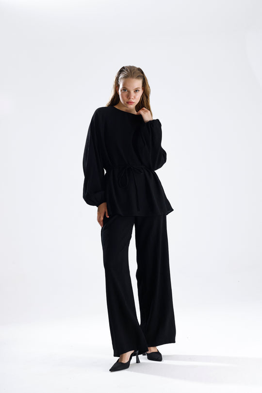 Routines Two Piece Tie Up Set - Black 4125 - ROUTINES