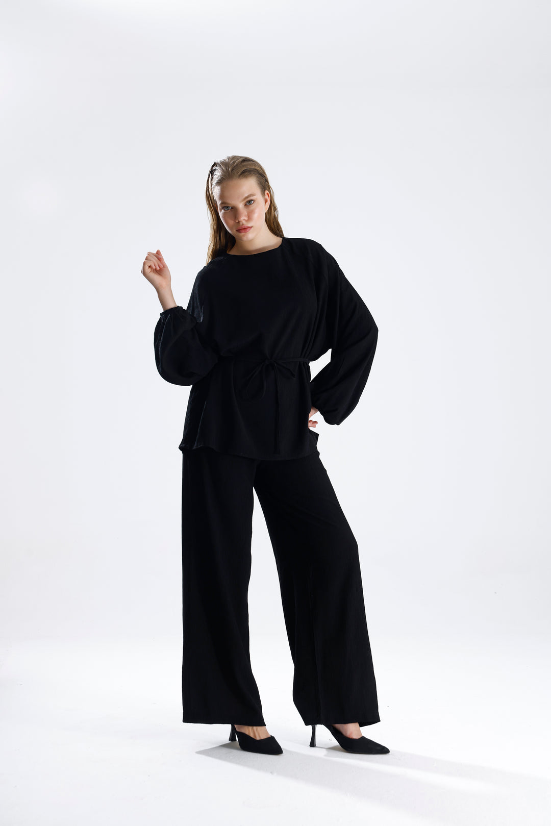 Routines Two Piece Tie Up Set - Black 4125 - ROUTINES