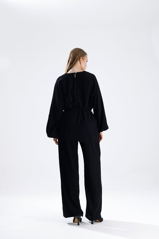 Routines Two Piece Tie Up Set - Black 4125 - ROUTINES