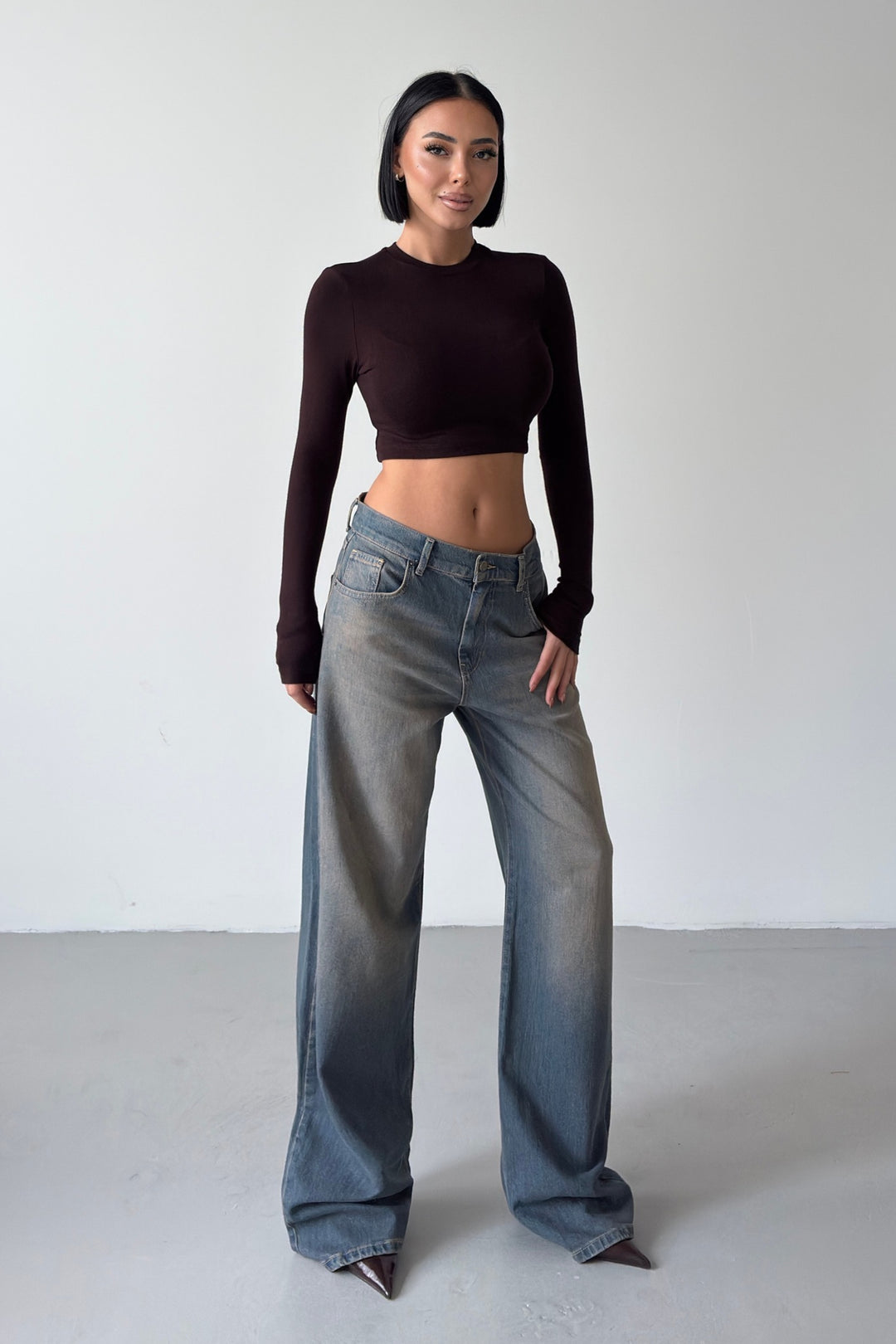 Routines Vintage Faux Leather Pockets Jeans 5533 - ROUTINES