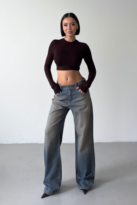 Routines Vintage Faux Leather Pockets Jeans 5533 - ROUTINES
