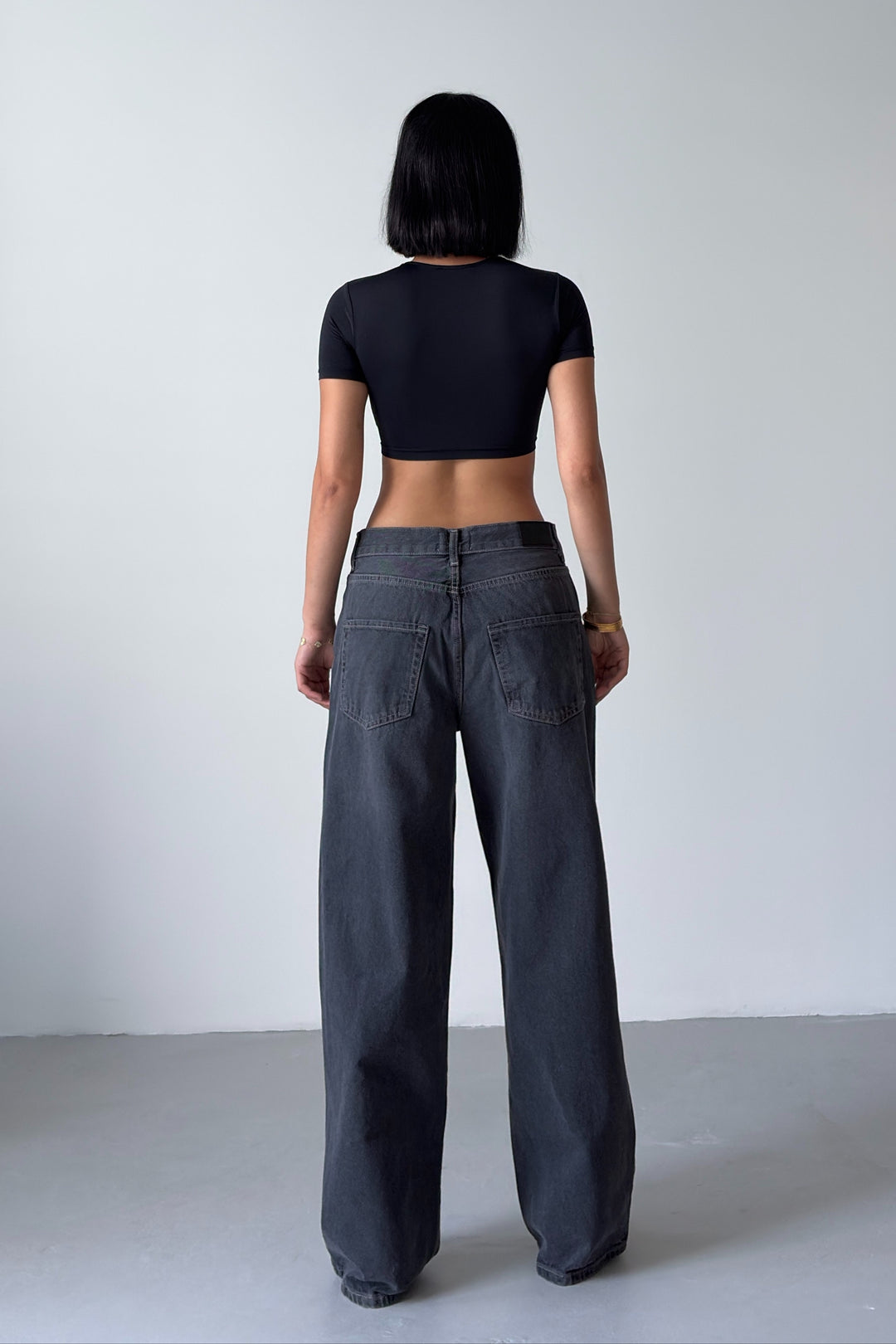 Routines Vintage Mid-rise Baggy Jeans - Grey 1434-3-1