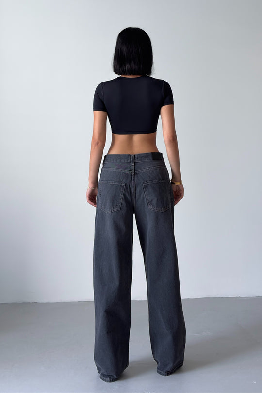 Routines Vintage Mid-rise Baggy Jeans - Grey 1434-3-1