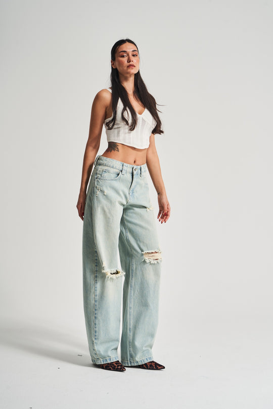 Routines Vintage Ripped Baggy Jeans 3495 - ROUTINES