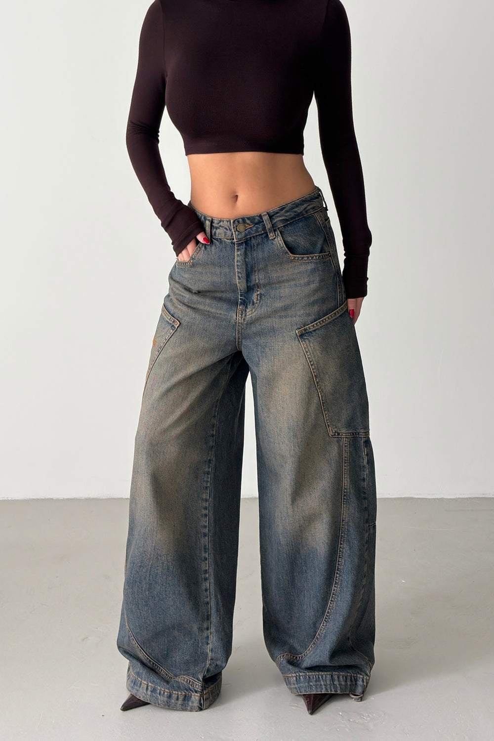 Routines Vintage Side Pockets Baggy Jeans 5610