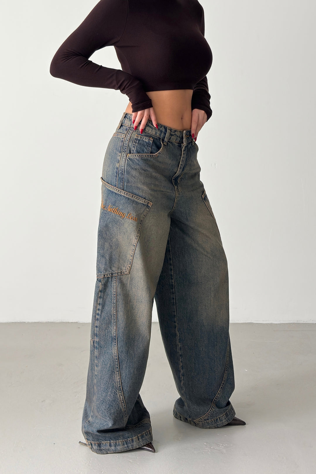 Routines Vintage Side Pockets Baggy Jeans 5610