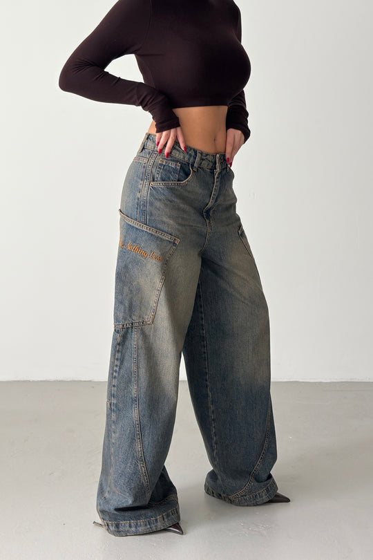 Routines Vintage Side Pockets Baggy Jeans 5610