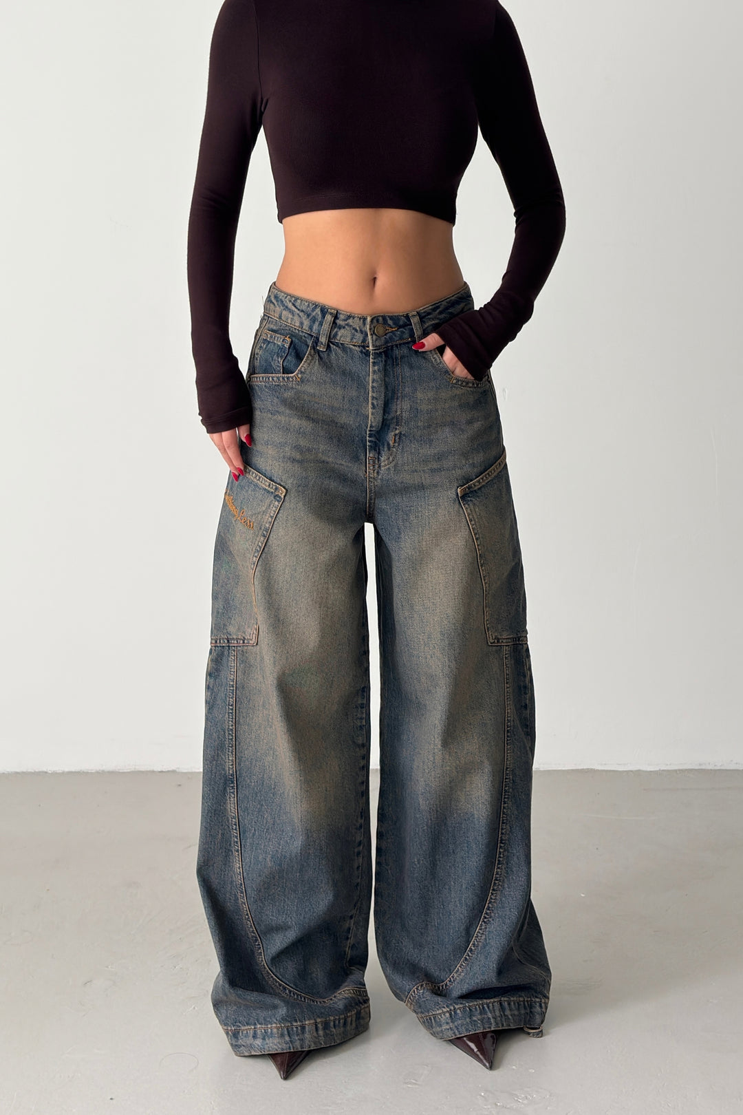 Routines Vintage Side Pockets Baggy Jeans 5610