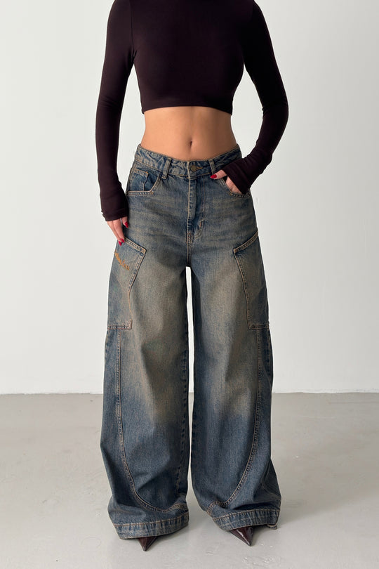 Routines Vintage Side Pockets Baggy Jeans 5610