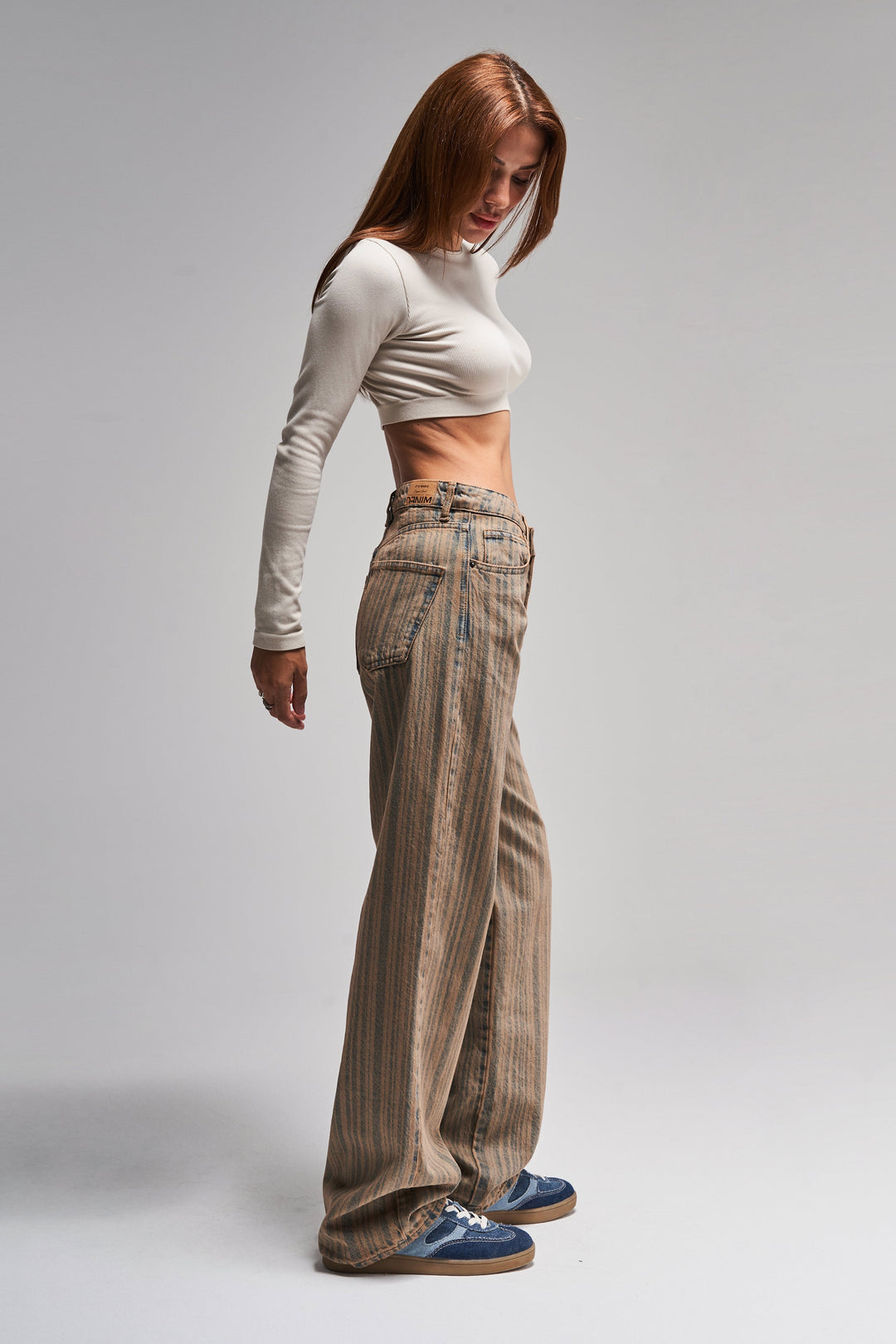 Routines Vintage Striped Straight Jeans 3503 - ROUTINES