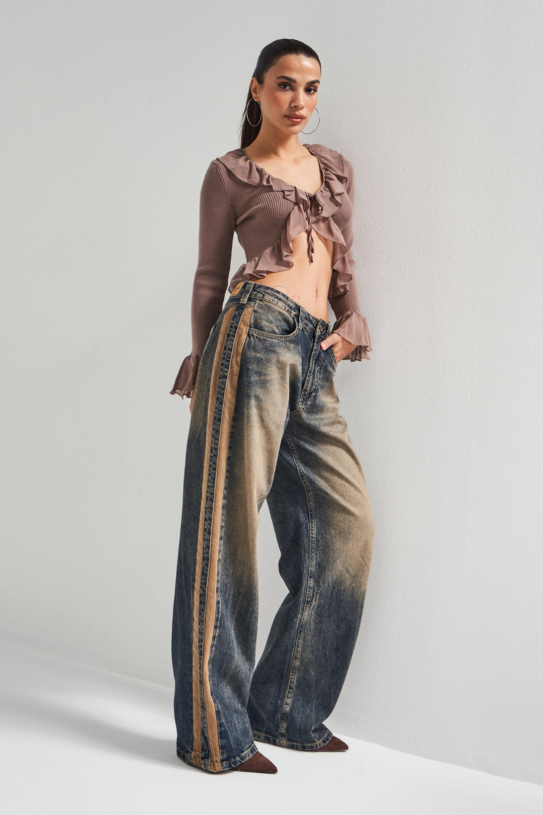 Routines Vintage Striped Straight Jeans 4307 - ROUTINES