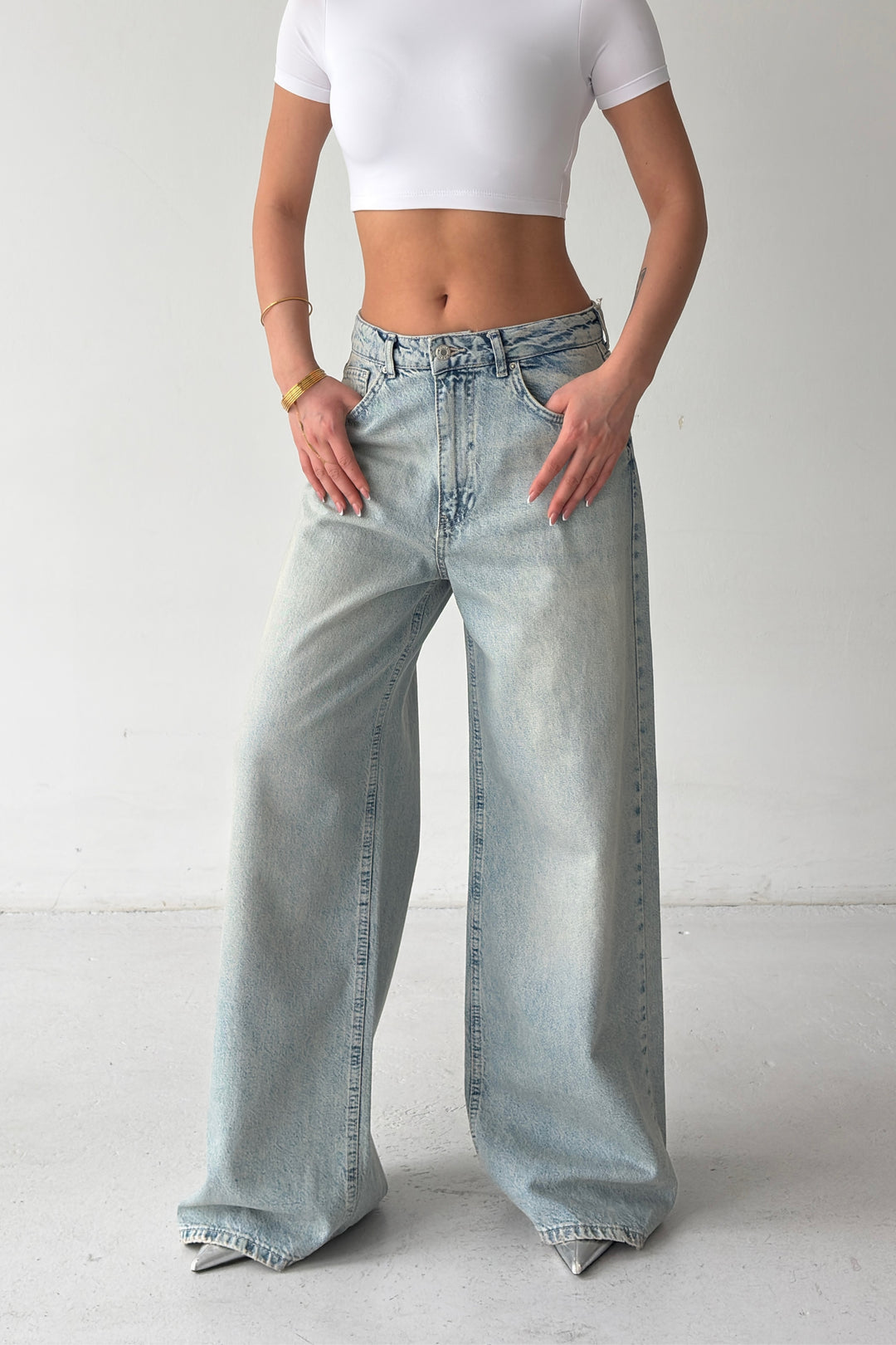 Routines Vintage Wash Baggy Jeans 3311-4S6 - ROUTINES