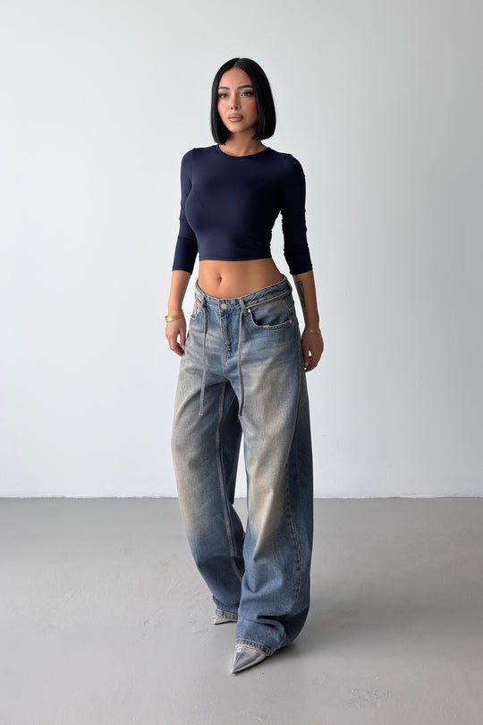 Routines Vintage Washed Drawstring Jeans 1469-18
