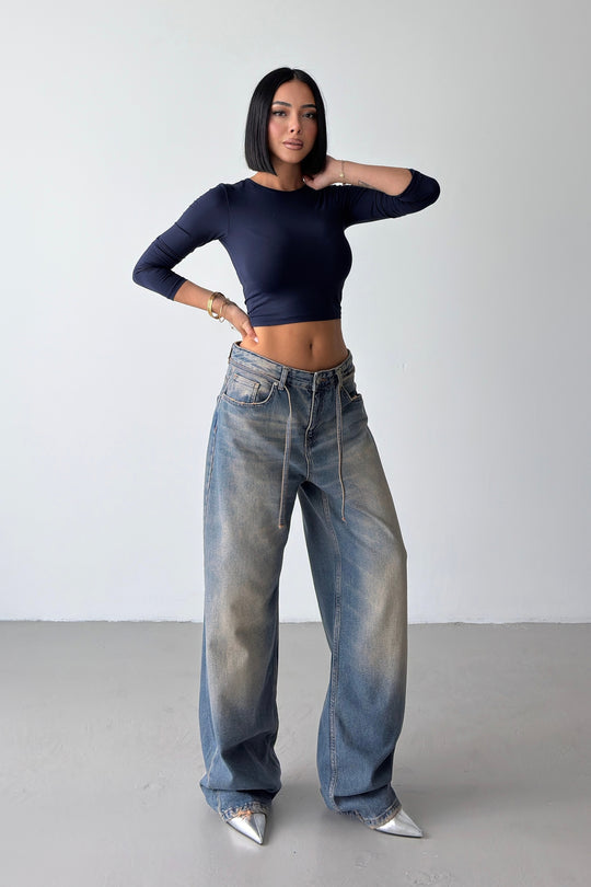 Routines Vintage Washed Drawstring Jeans 1469-18