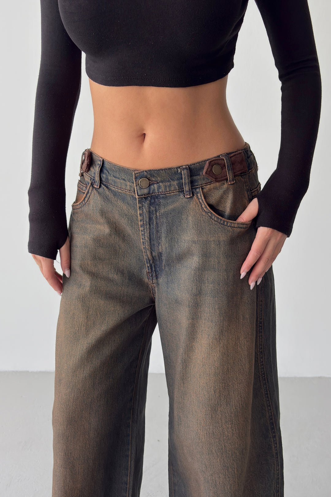 Routines Waist Detail Relaxed Jeans 5529
