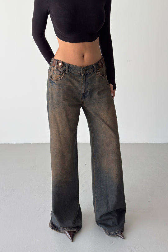 Routines Waist Detail Relaxed Jeans 5529
