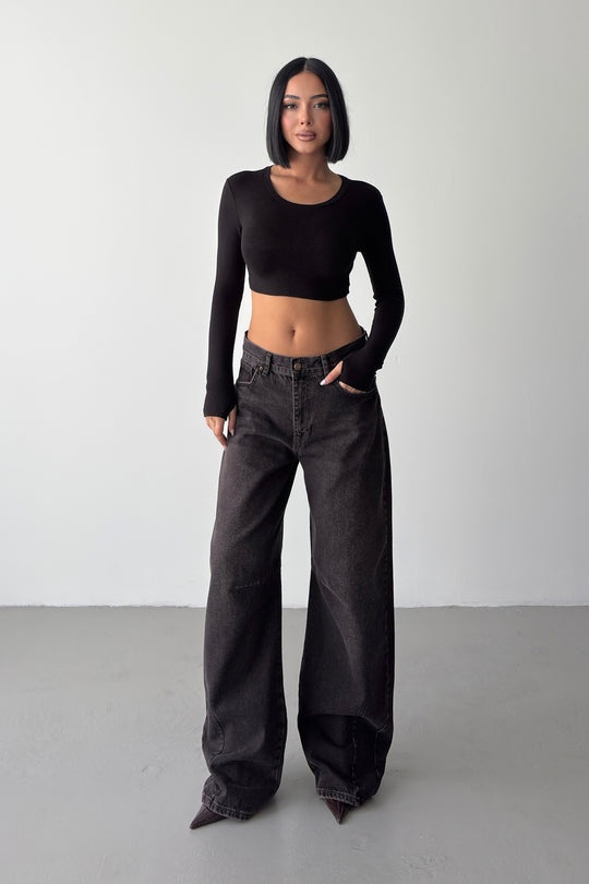 Routines Washed Baggy Jeans - Vintage Brown 3165
