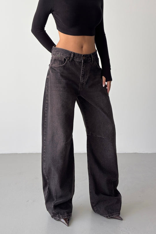 Routines Washed Baggy Jeans - Vintage Brown 3165