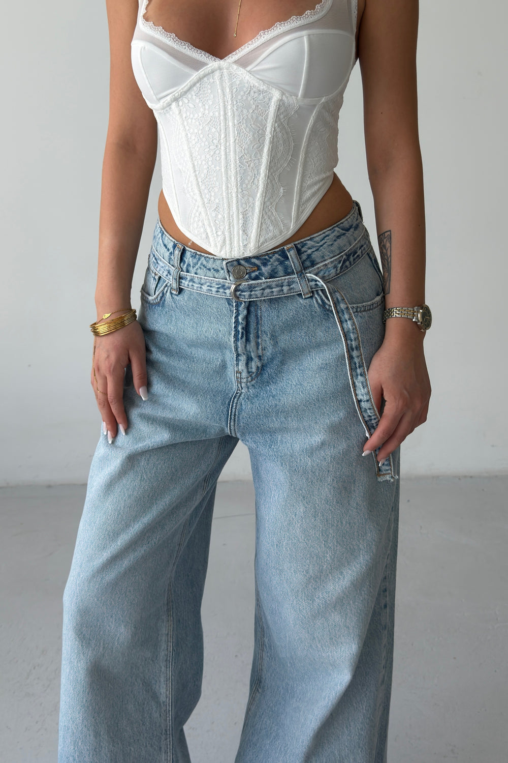 Routines Washed Belted Jeans 2665 - ROUTINES