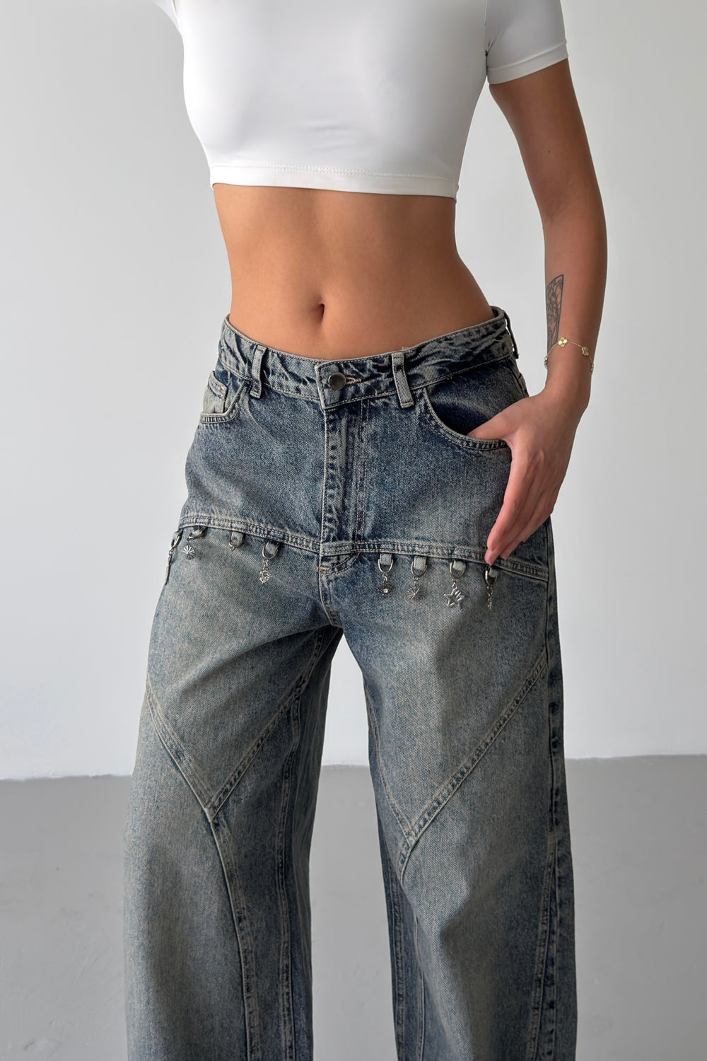 Routines Washed Charms Baggy Jeans 5100 - ROUTINES