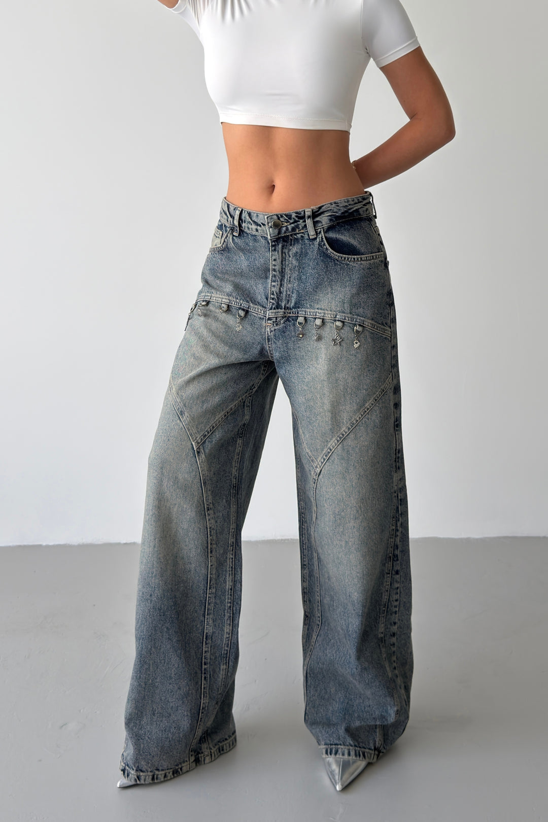 Routines Washed Charms Baggy Jeans 5100 - ROUTINES