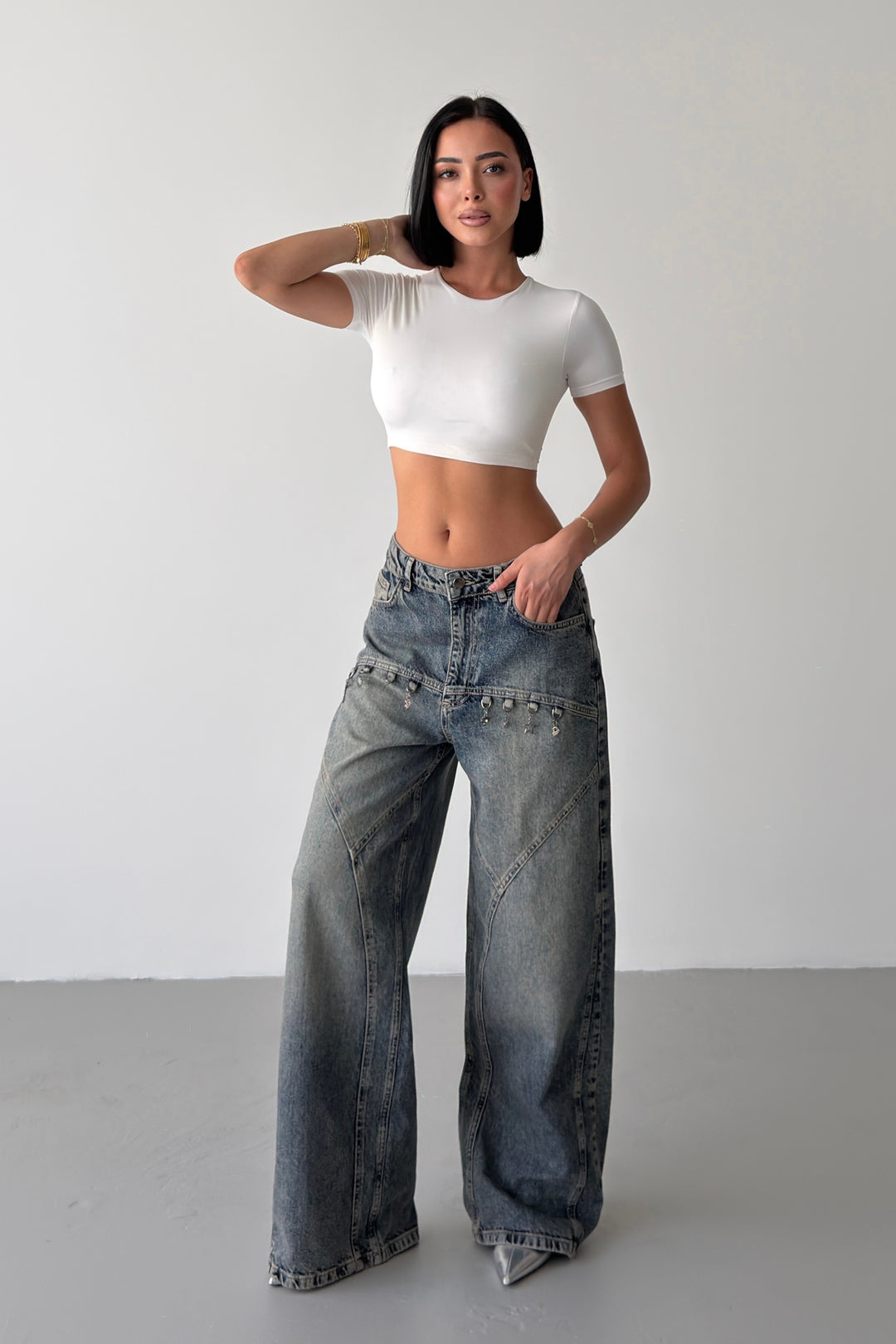 Routines Washed Charms Baggy Jeans 5100 - ROUTINES