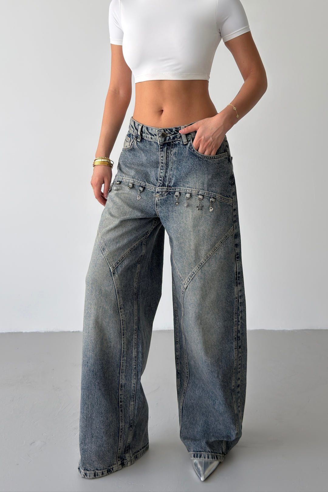 Routines Washed Charms Baggy Jeans 5100 - ROUTINES