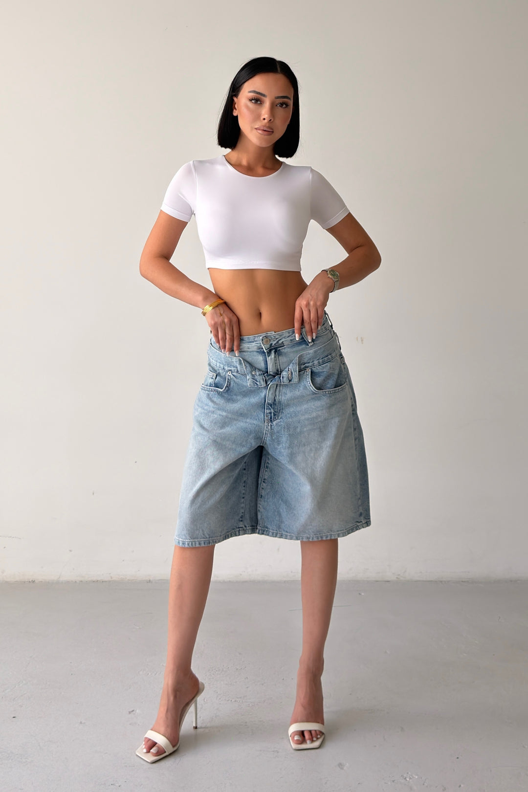 Routines Washed Double Waist Jorts 5125