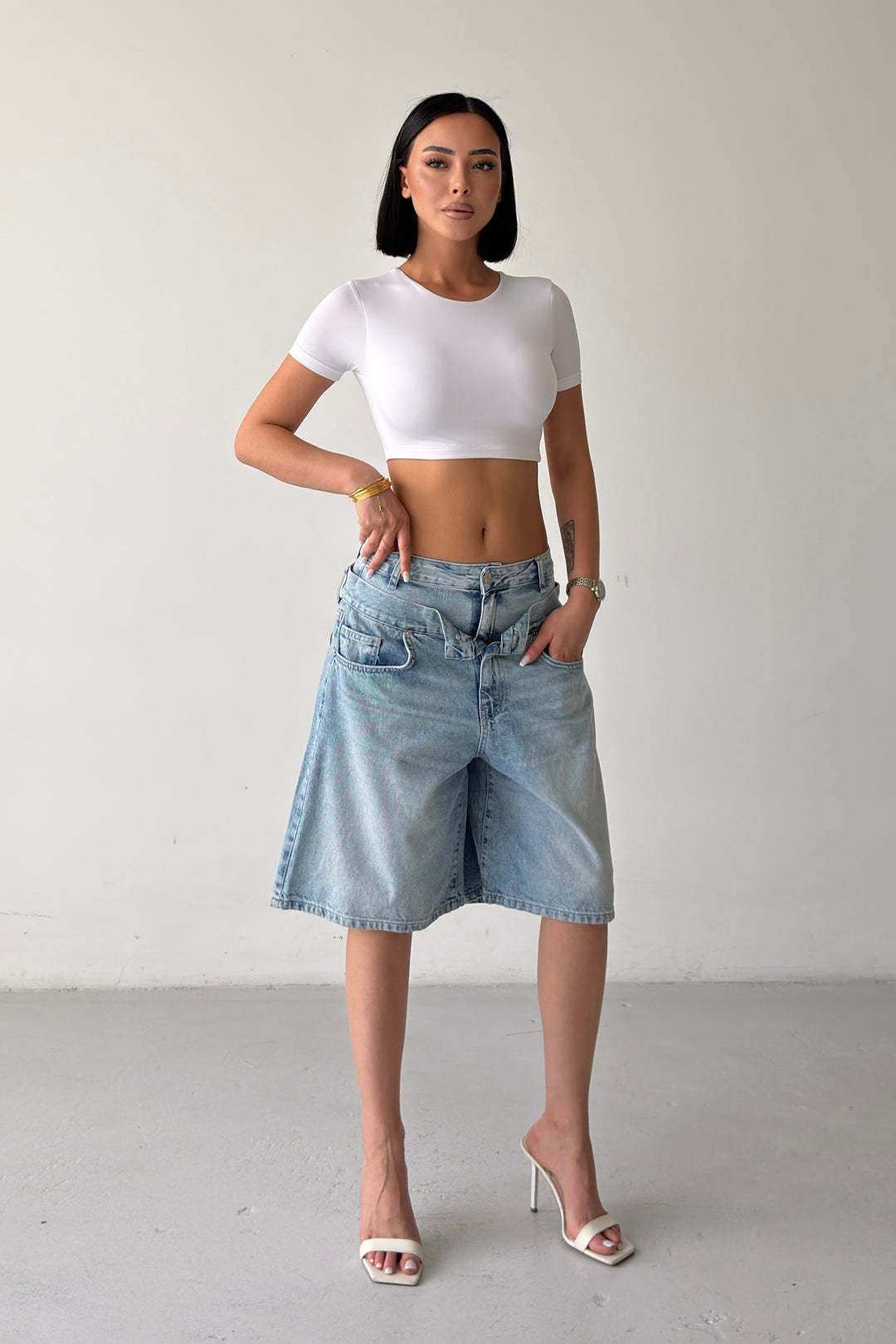 Routines Washed Double Waist Jorts 5125