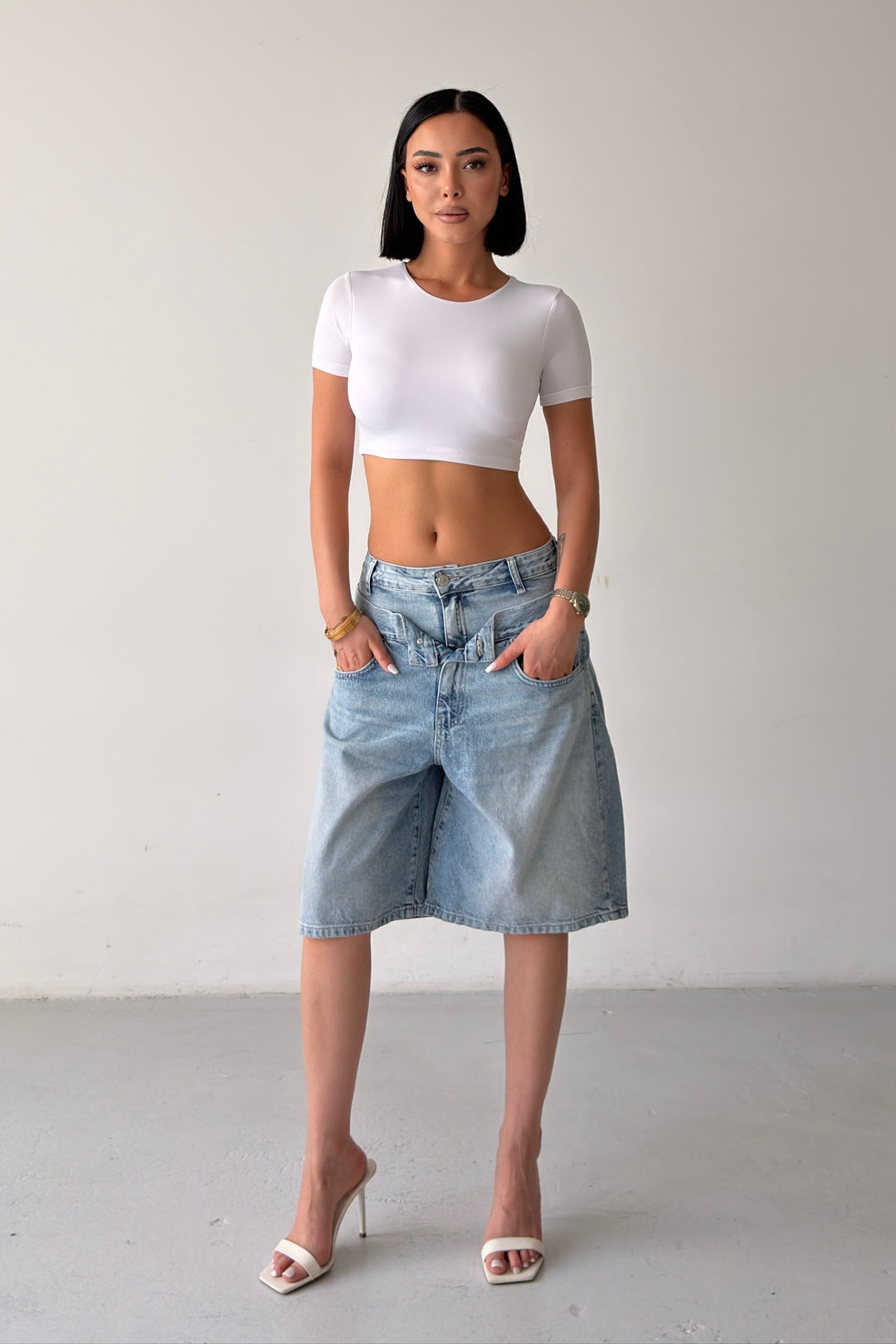 Routines Washed Double Waist Jorts 5125