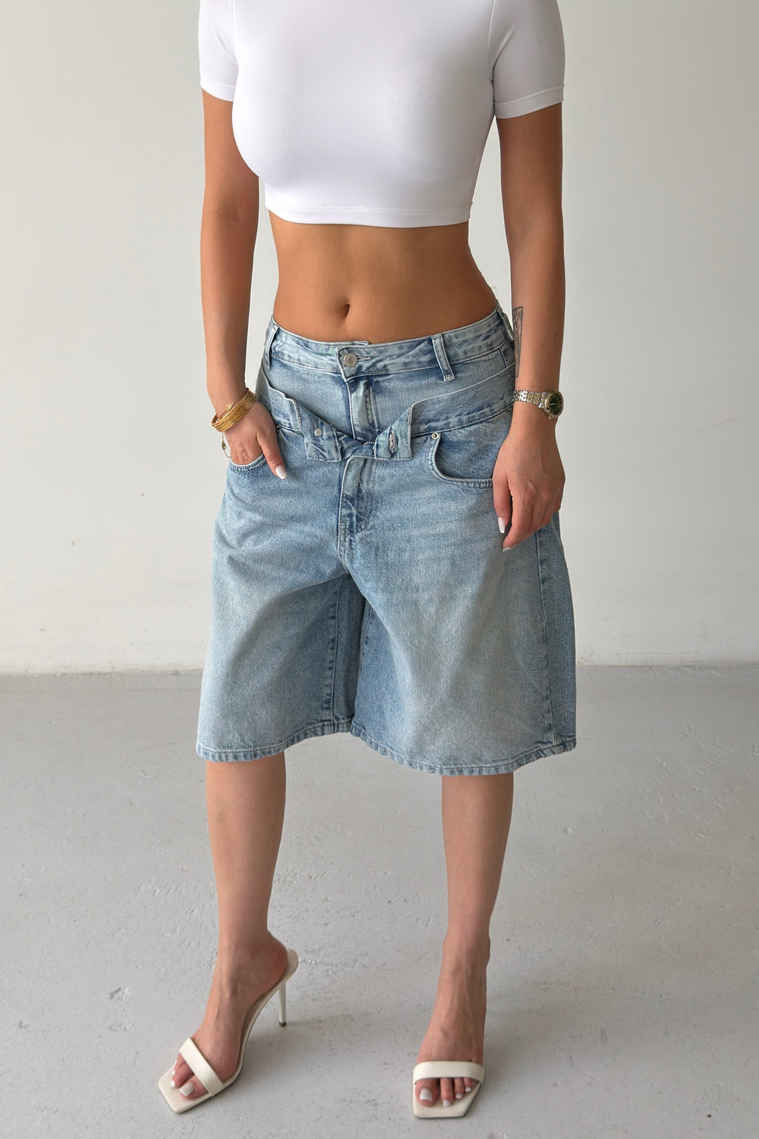 Routines Washed Double Waist Jorts 5125
