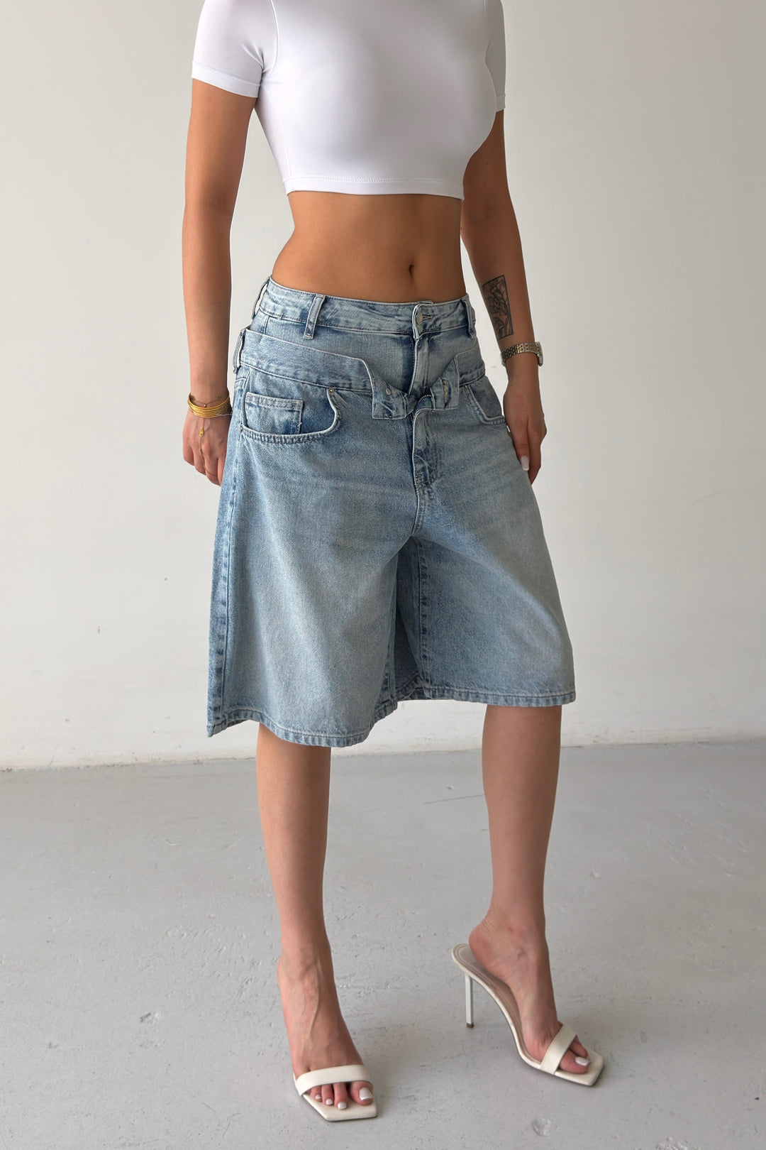 Routines Washed Double Waist Jorts 5125