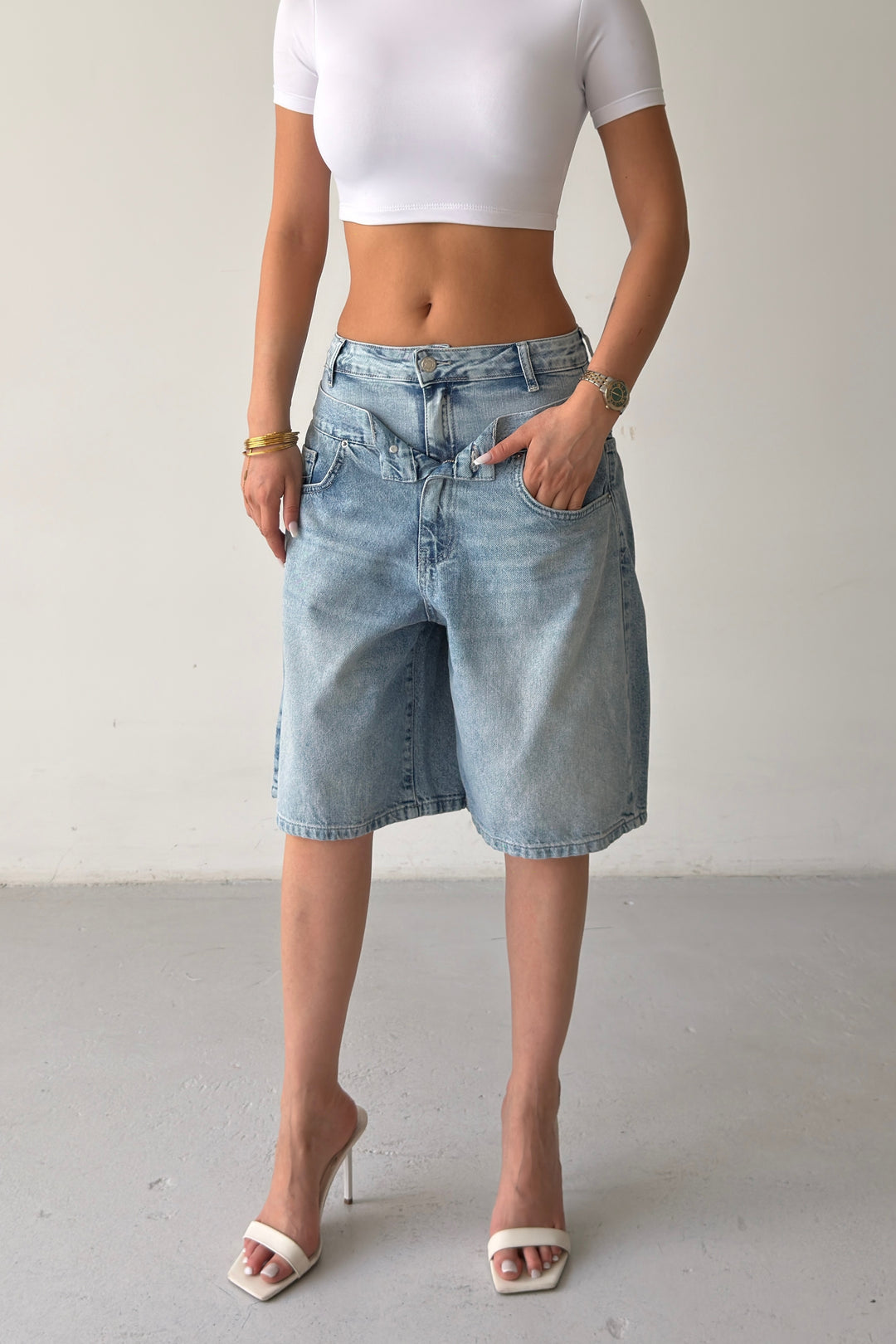 Routines Washed Double Waist Jorts 5125