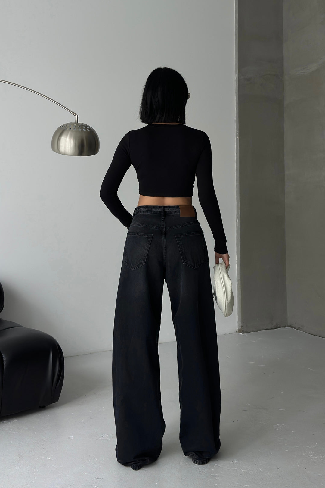 Routines Washed Drawstring Jeans - Black - Tall 3718 - ROUTINES