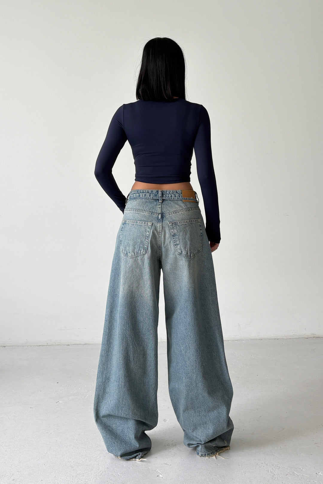 Routines Washed Drawstring Jeans - Vintage Blue 3717 - ROUTINES
