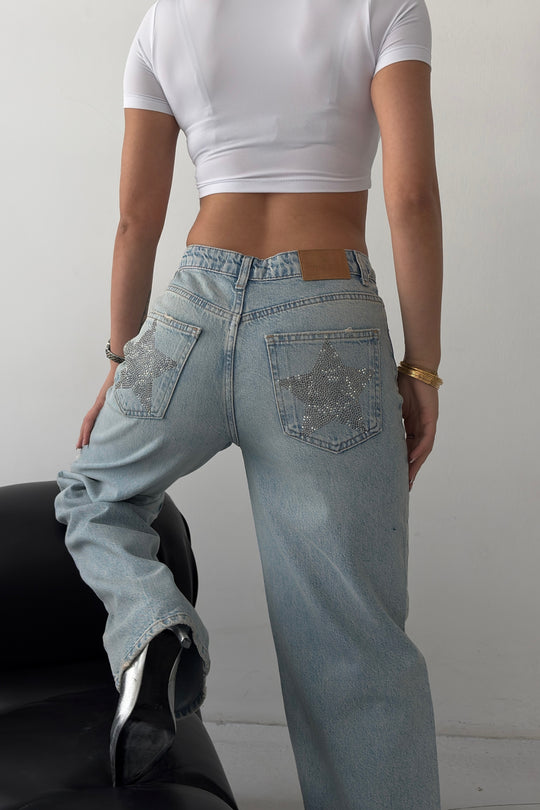 Routines Washed Glitter Stars Jeans 8290 - ROUTINES