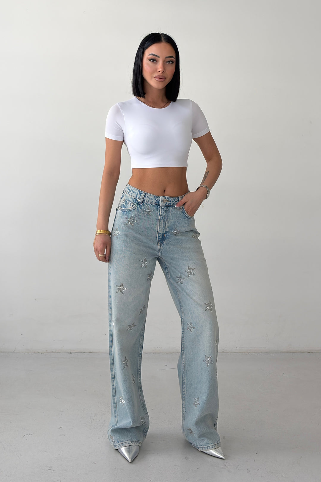 Routines Washed Glitter Stars Jeans 8290 - ROUTINES