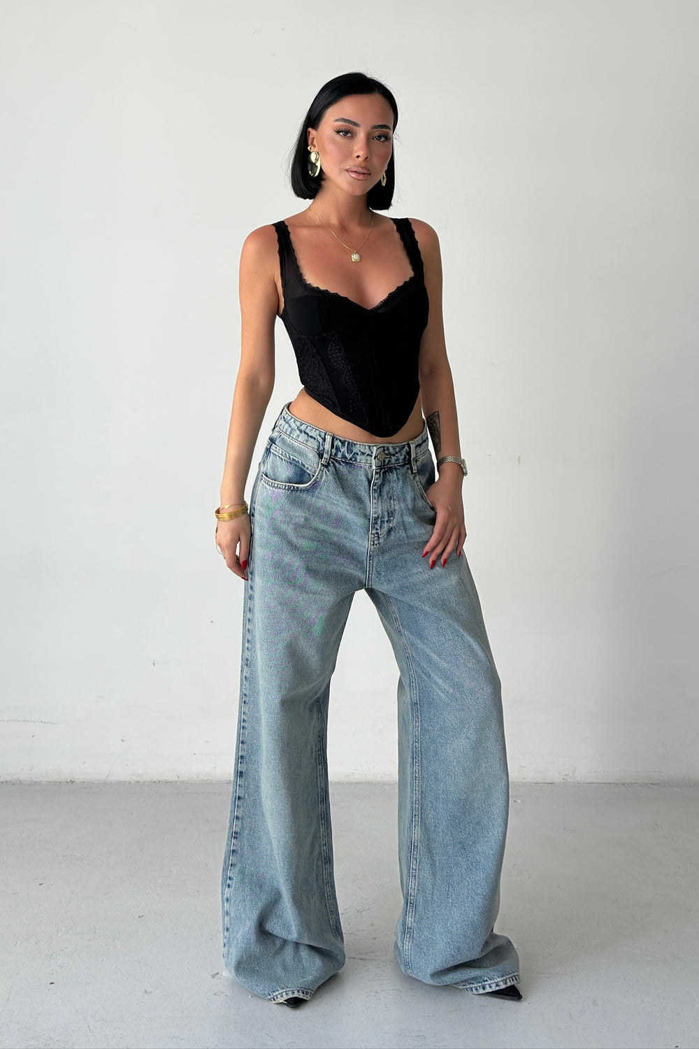 Routines Washed Loose Baggy Jeans 2438 - ROUTINES