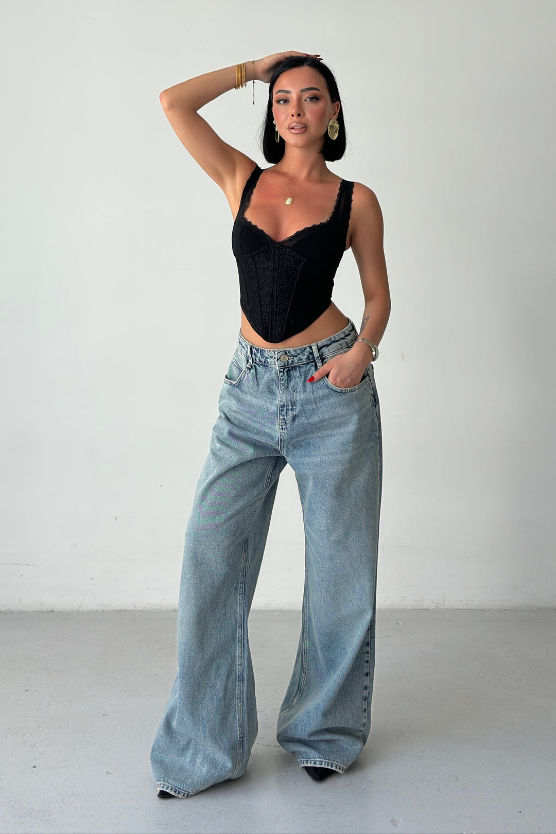 Routines Washed Loose Baggy Jeans 2438 - ROUTINES