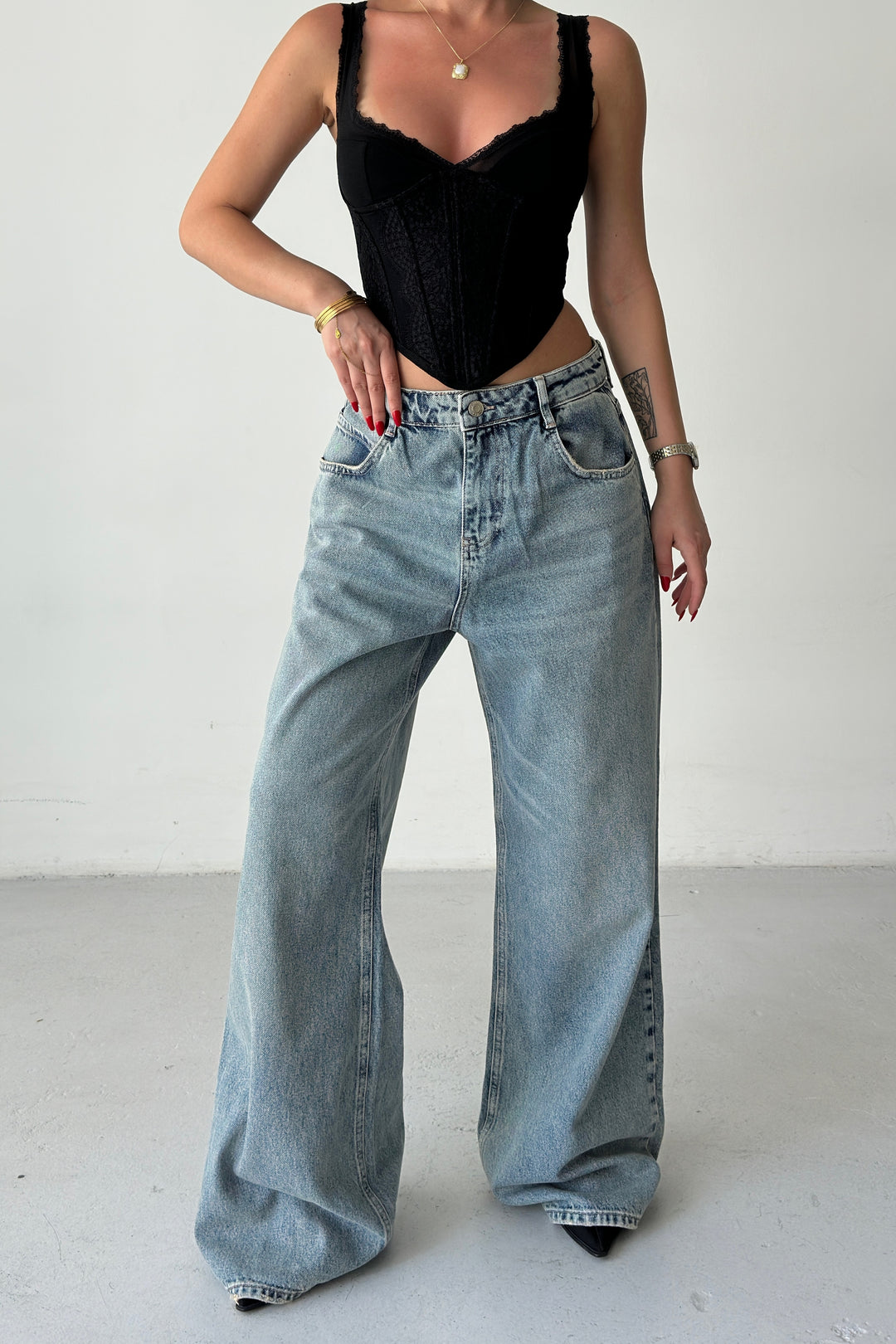 Routines Washed Loose Baggy Jeans 2438 - ROUTINES