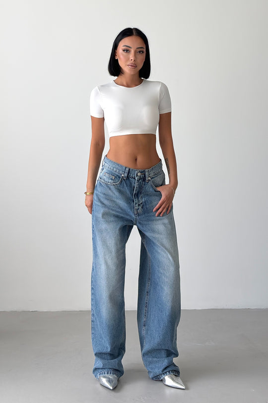 Routines Washed Mid-rise Balloon Jeans 1576-1