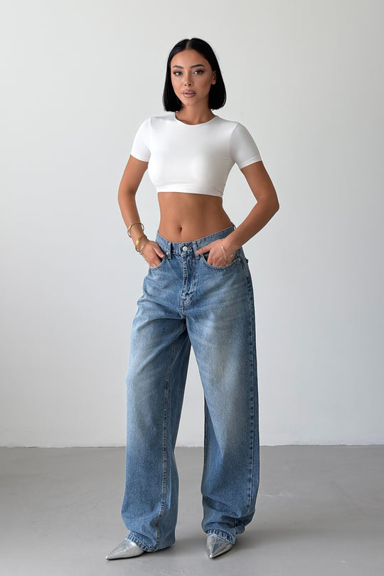 Routines Washed Mid-rise Balloon Jeans 1576-1