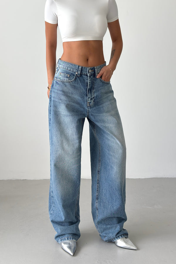 Routines Washed Mid-rise Balloon Jeans 1576-1