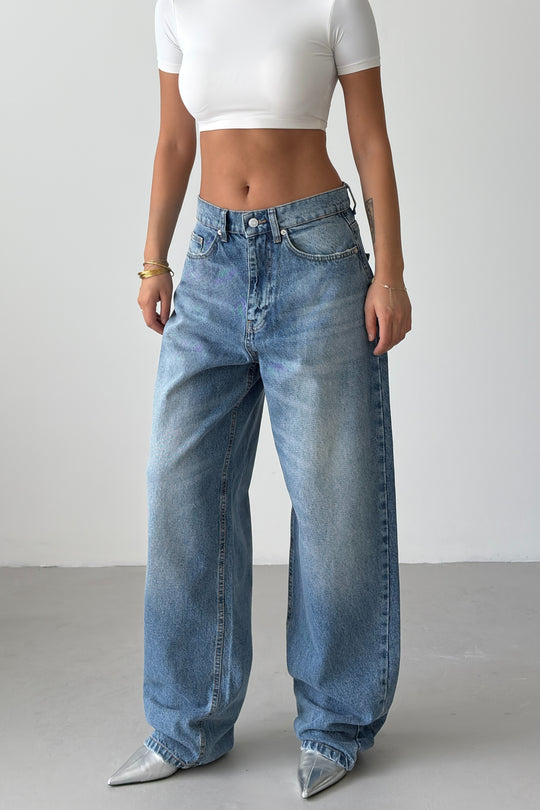 Routines Washed Mid-rise Balloon Jeans 1576-1